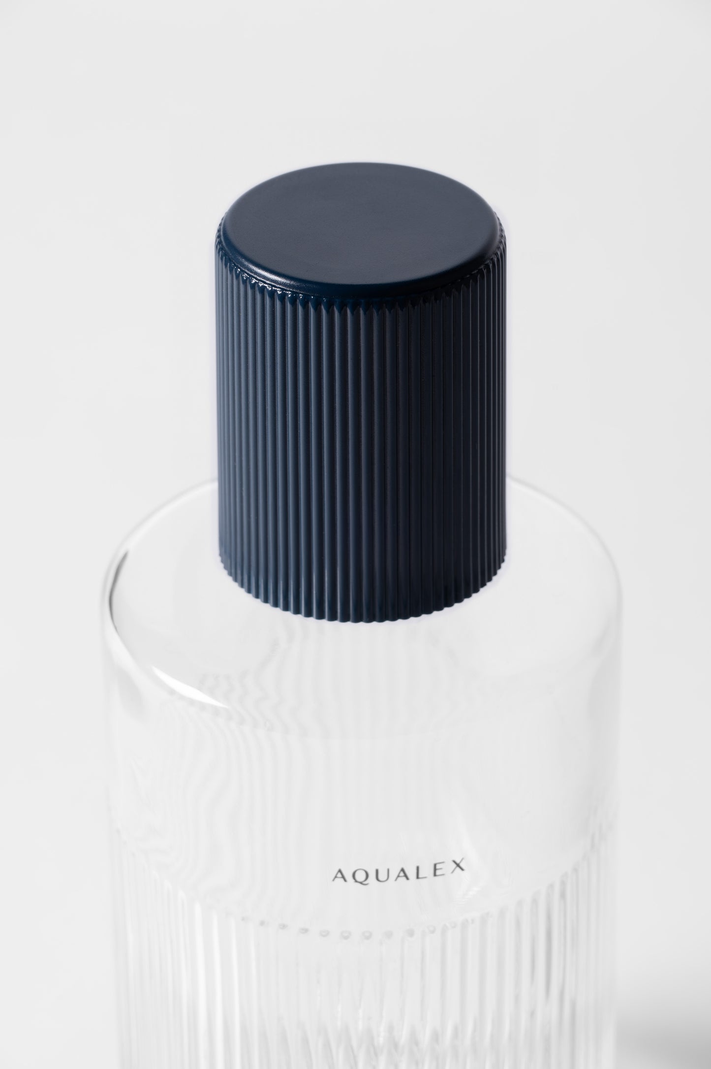 AQUALEX Nova glazen waterfles met blauwe dop