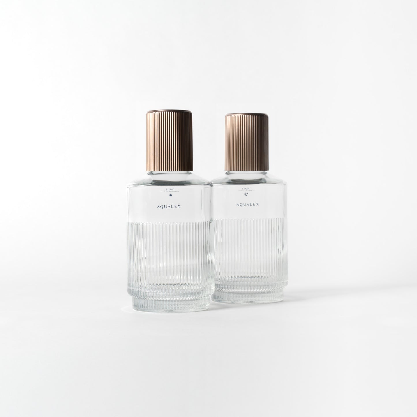 Set nova waterfles bruis en plat met rose gouden dop
